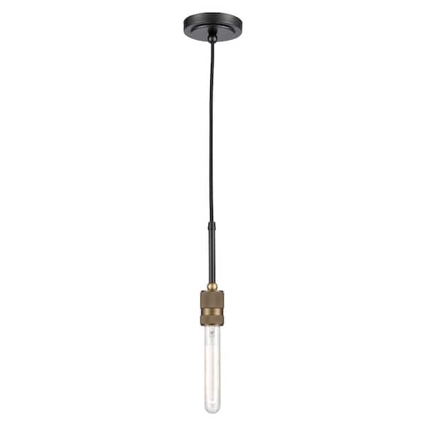 Ellis 5-Watt 1-Light Black Antique Brass Island Integrated Mini Pendant Light