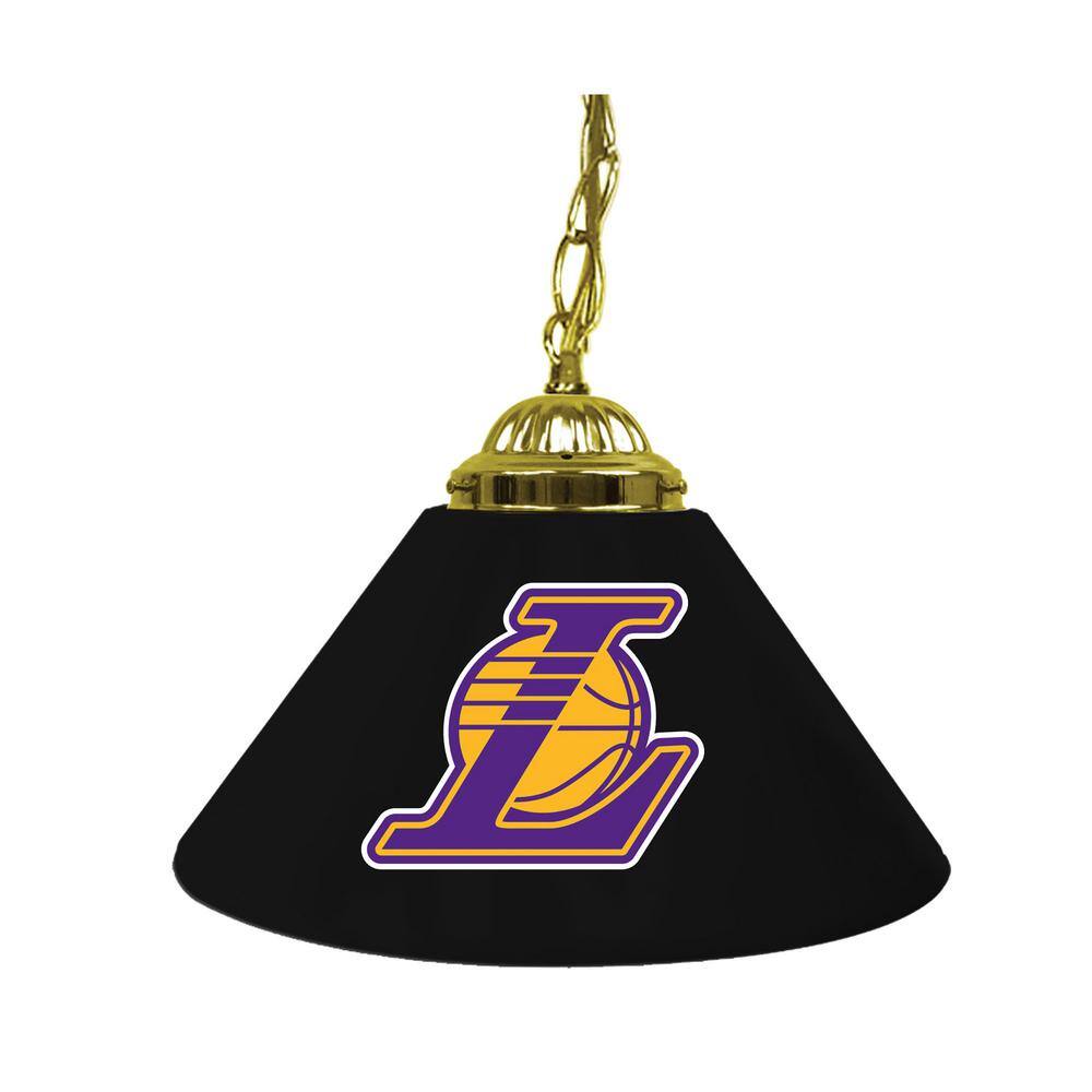 Los Angeles Lakers Logo 1-Light Black Billiard Light