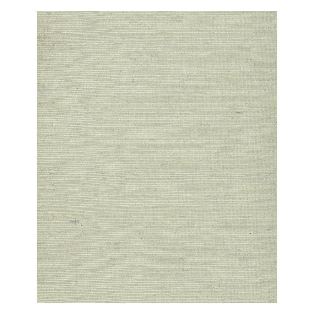 Blue and Beige Non-Pasted Grasscloth Wallpaper