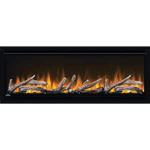 Alluravision Series 42 in. Deep Depth Wall-Mount Electric Fireplace in Black
