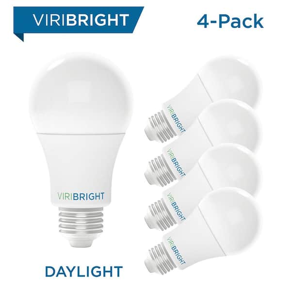 Viribright 100-Watt Equivalent Soft White (2700K) A19 E26 Base LED Light Bulbs (4-Pack)