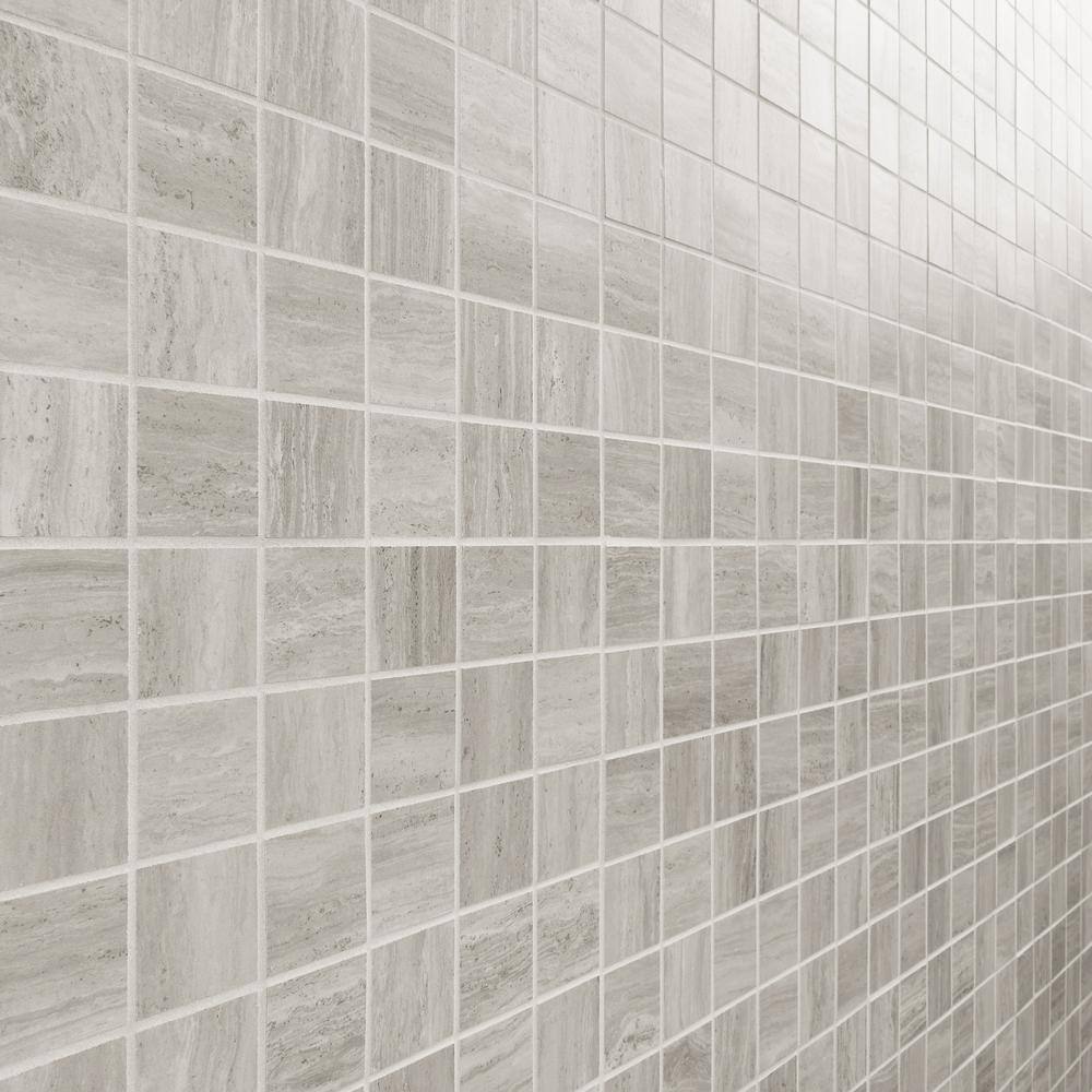 Gray Matte Porcelain Mosaic Sheet Wall & Floor Tile