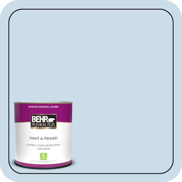 BEHR PREMIUM PLUS 1 qt. #560C-2 Caribbean Mist Eggshell Enamel Low Odor Interior Paint & Primer