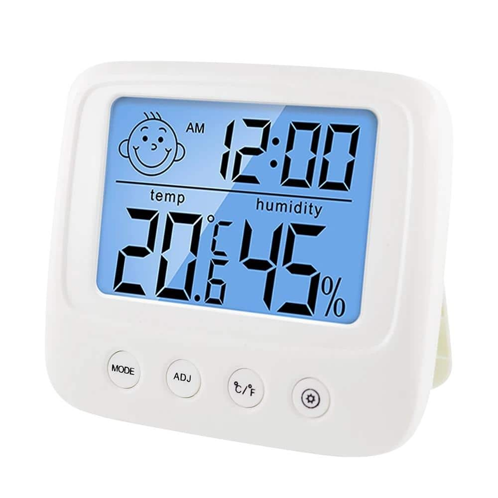 Aoibox LCD Digital Temperature Room Humidity Meter Backlight Home ...