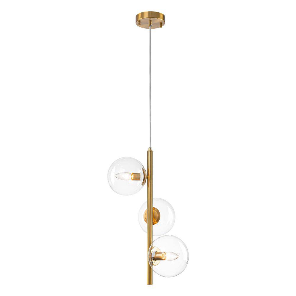 Modern Gold 3-Light Globe Pendant Light, Opal Glass Hanging Ceiling Light with E12 Base for Dining Room,kitchen island price history on PriceWatchPro