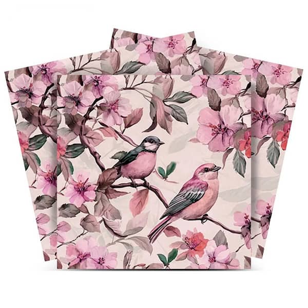 MI ALMA Pink L44 7 in. x 7 in. Vinyl Peel and Stick Tile (24 Tiles, 8.17 sq. ft. /Box)