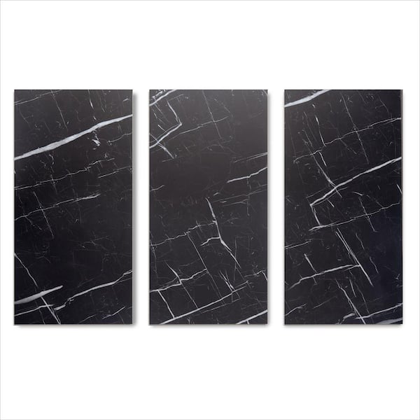 Take Home Sample - MaxCore Terra Nero Marquina Luxury Waterproof Vinyl Flooring 22 MIL - 6 in. W x 12 in. L
