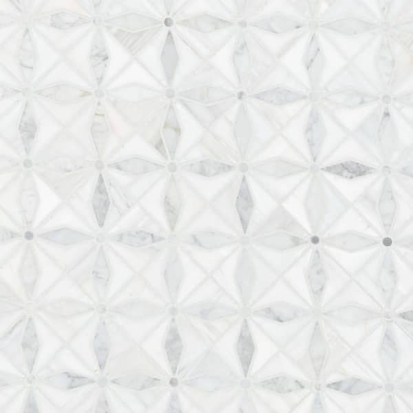 MSI Bianco Dolomite Starlite 12 in. x 12 in. x 0.38 in. Polished