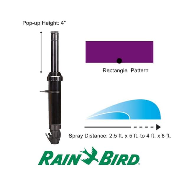 Rain Bird Xeri-Pop 4 in. Pop-Up Micro Spray Sprinkler, Rectangular 