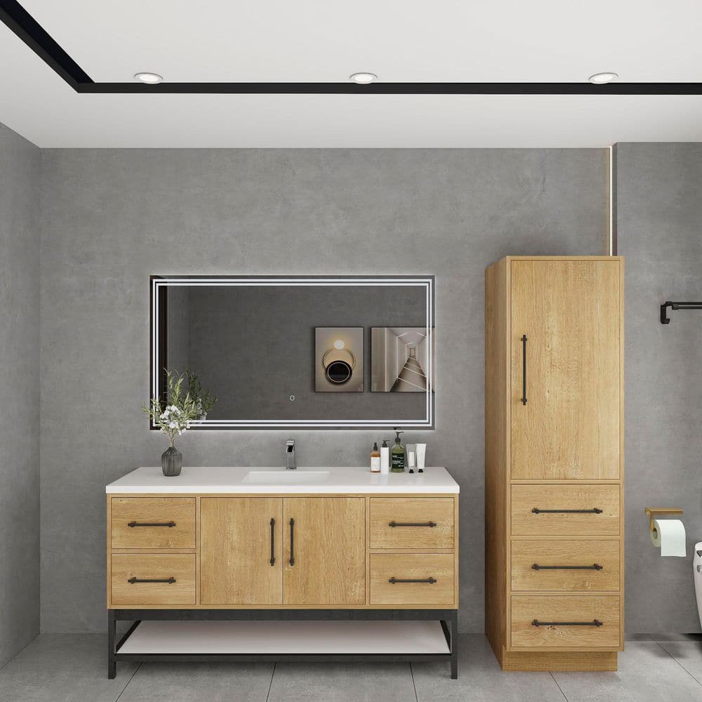 BV Better Vanity Victoria 59 in. W x 20 in. D x 35 in. H Single Sink ...