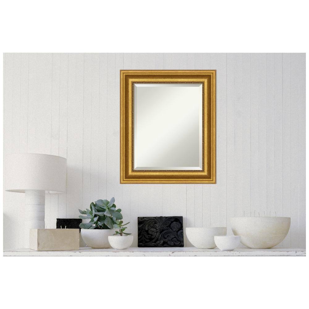 Parlor 22" x 26" Gold Polystyrene Rectangular Wall Mirror