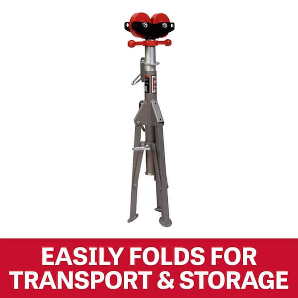 Jet Folding Pipe Jack Stand w/ Steel Rollers JPJ-FLD-SR - The Home