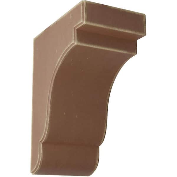 Ekena Millwork 5-1/4 in. x 11 in. x 8-1/2 in. Weathered Brown Bedford Wood Vintage Decor Bracket