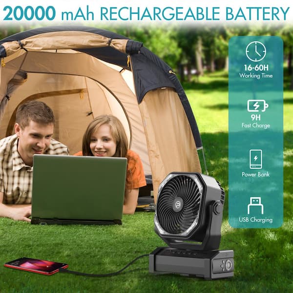 Jobsite Fan for BLACK+DECKER 20V Battery Handheld Camping Portable Fan