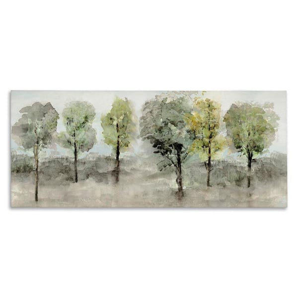 Stupell Industries Splashed Watercolor Trees by Val Rhodes Unframed Nature Graphic Art Print 17 in. x 40 in.