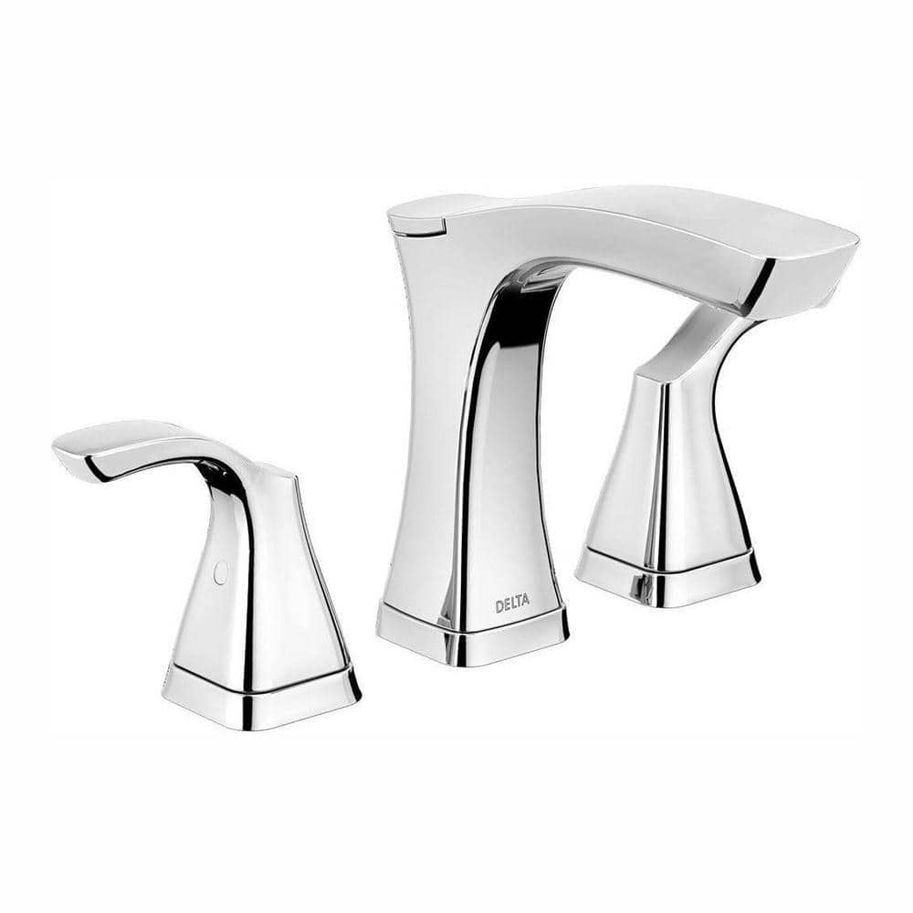 Delta Tesla 8 in. Widespread 2Handle Bathroom Faucet with Metal Drain