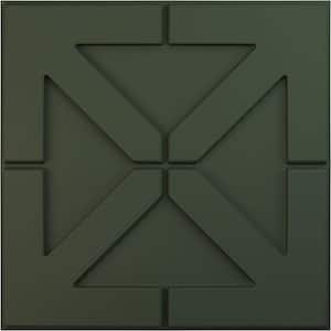19 5/8 in. x 19 5/8 in. Xander EnduraWall Decorative 3D Wall Panel, Satin Hunt Club Green (12-Pack for 32.04 Sq. Ft.)