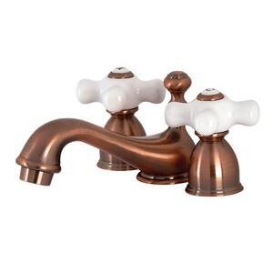 Restoration Mini-Widespread 4 in. Centerset 2-Handle Bathroom Faucet in Antique Copper