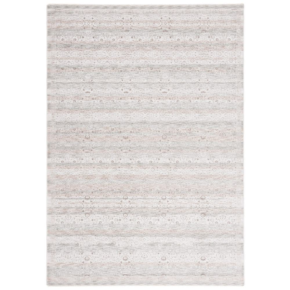 Mason 5 ft. x 8 ft. Beige/Gray Ivory Striped Floral Distressed Area Rug price history on PriceWatchPro