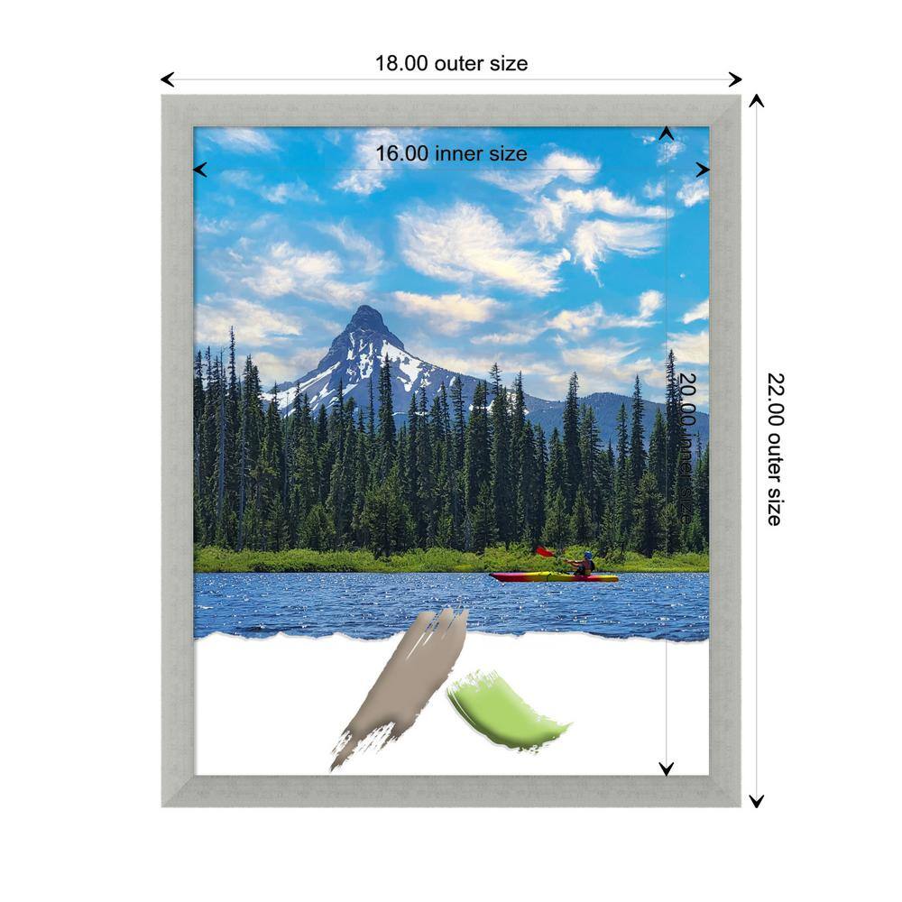 Silver Leaf Distressed Wood 16x20 Wall Picture Frame