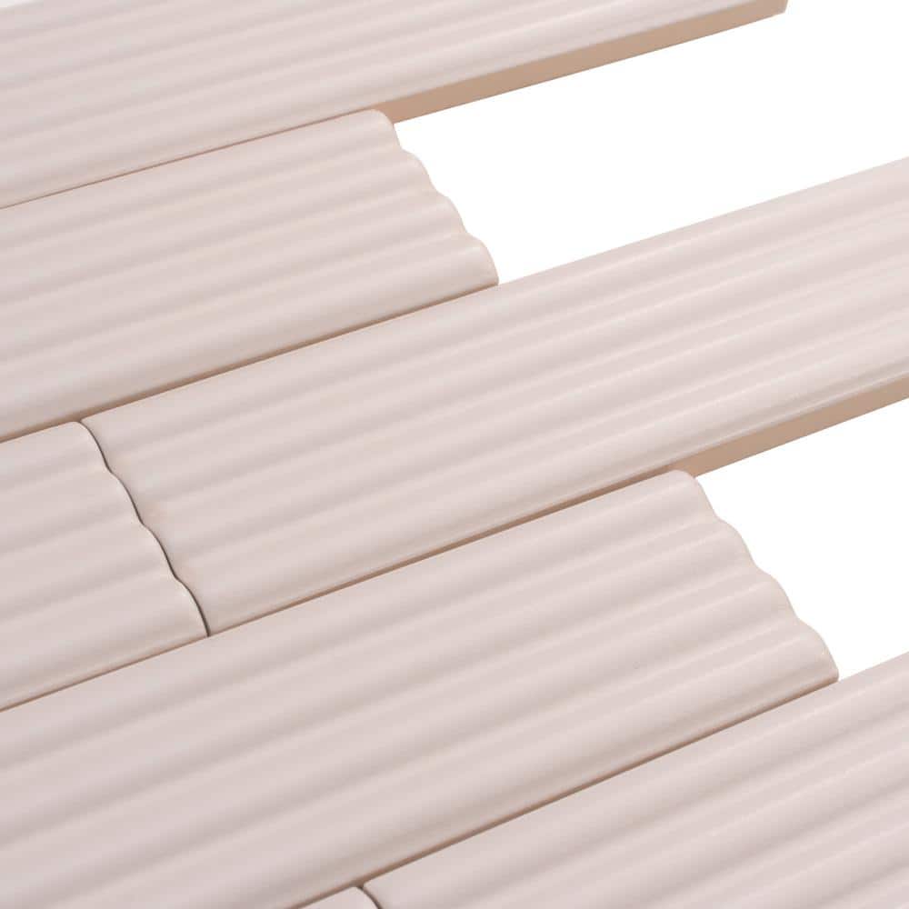 Matte Pink Ceramic Subway Tile Trim 1.97'' x 7.87''