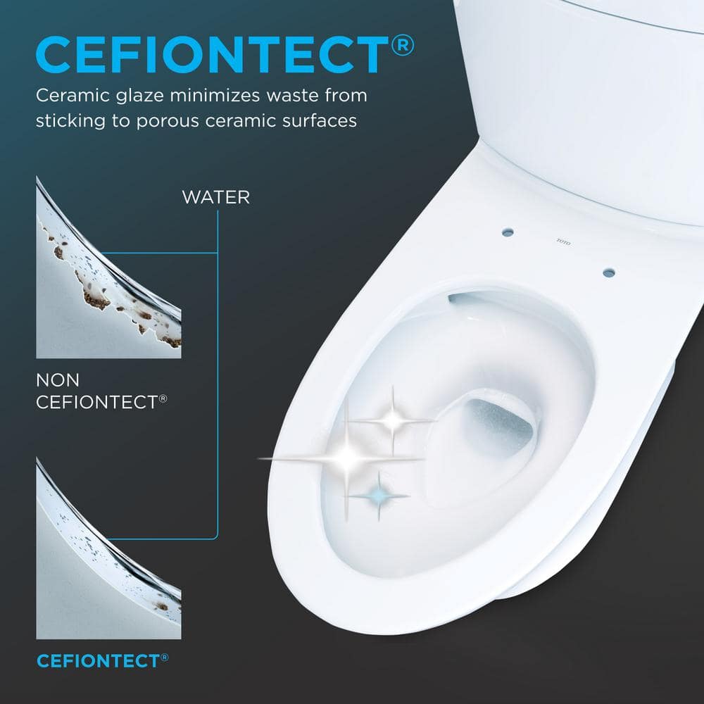 Cotton White Elongated Dual Flush Two-Piece Toilet