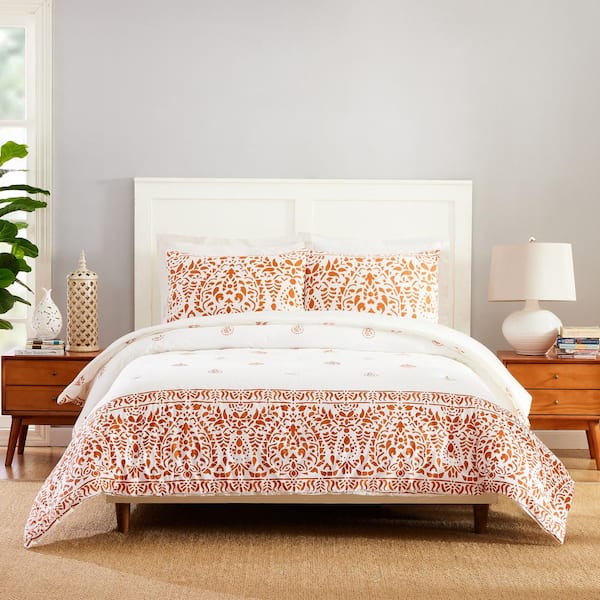 Orange bedspread online king