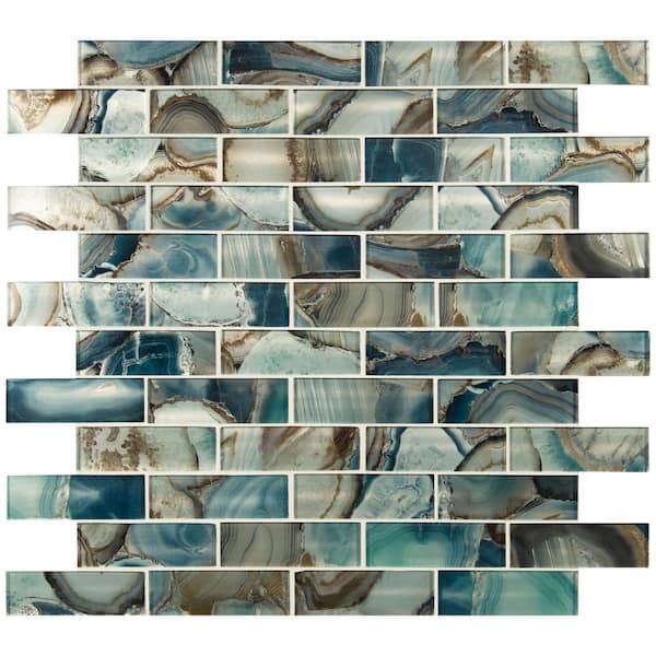 MSI Night Sky 11.81 in. x 11.81 in. Textured Glass Subway Wall Tile (9.7 sq. ft./Case)