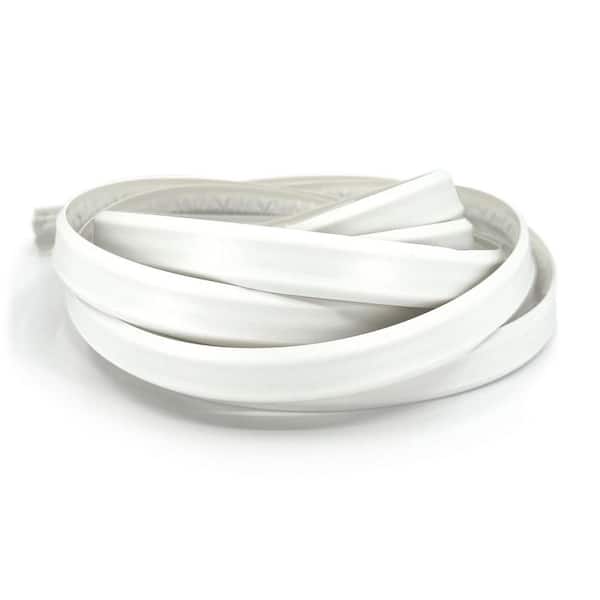 1/2 in. x 10 ft. White PVC Inside Corner Self-adhesive Flexible Caulk Strip and Trim Molding (1-Pack)