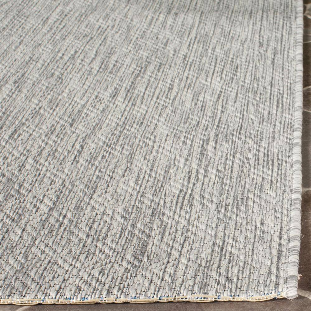 Elegant Gray Synthetic 9' x 12' Easy-Care Rectangular Area Rug