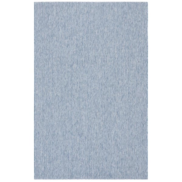 Sisal All-Weather Blue  5 ft. x 8 ft. Solid Woven Indoor/Outdoor Area Rug
