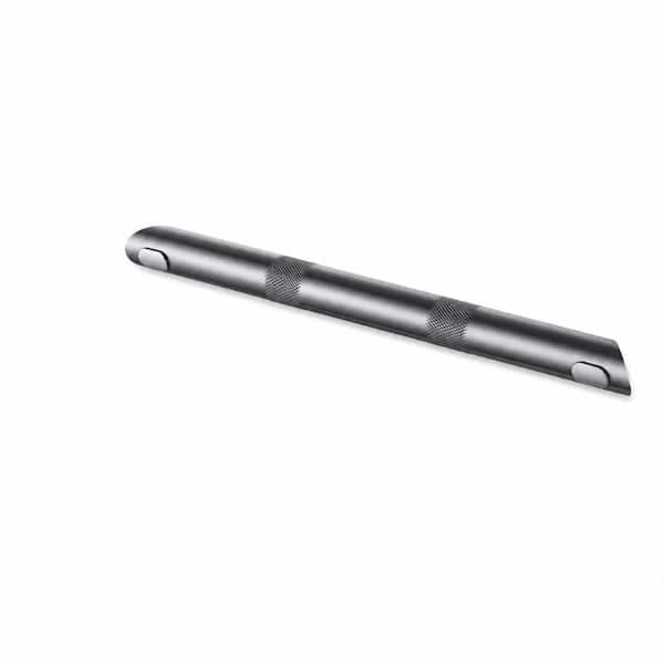 Corner Wall-Mounted Shower Foot Rest Bar with Knurled Surface 13.4 in Brushed Nickel Brass Bar,Corner