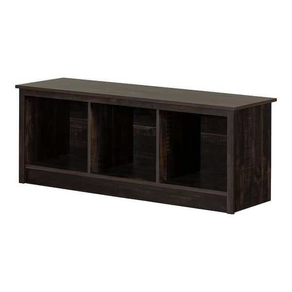 South Shore Toza Rubbed Black Dining Bench 51.25 in.