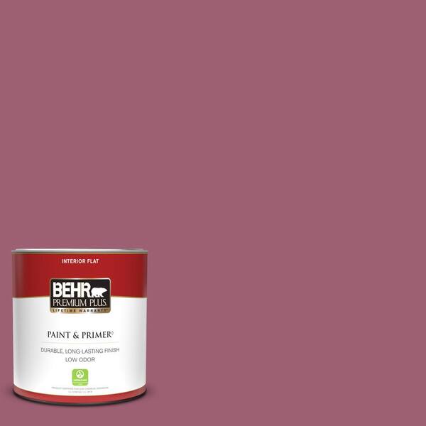 BEHR PREMIUM PLUS 1 qt. #M130-6 Tropical Hibiscus Flat Low Odor