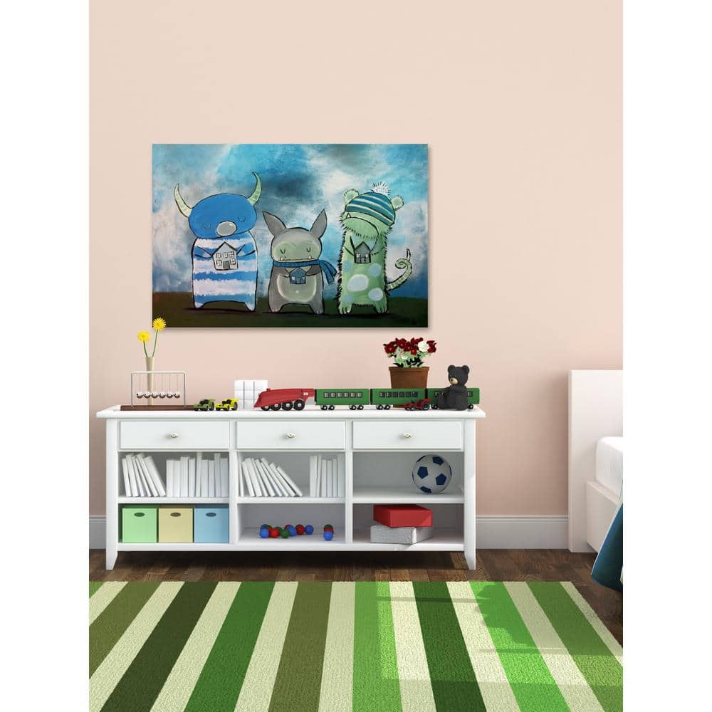 40 in. H x 60 in. W ""Tiny Houses"" by Marmont Hill Printed Canvas Wall Art, Multi-Colored -  MH-ADRDOS-13-C-60