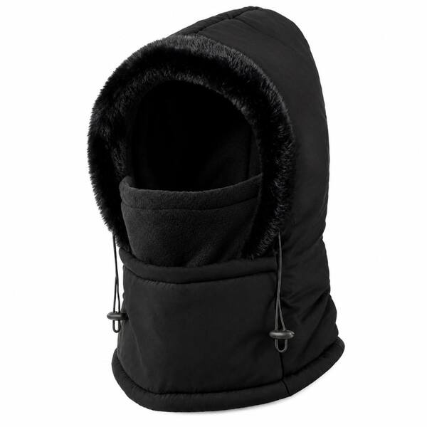 13.23 in. Fleece-Lined Balaclava Ski Mask with Adjustable Full