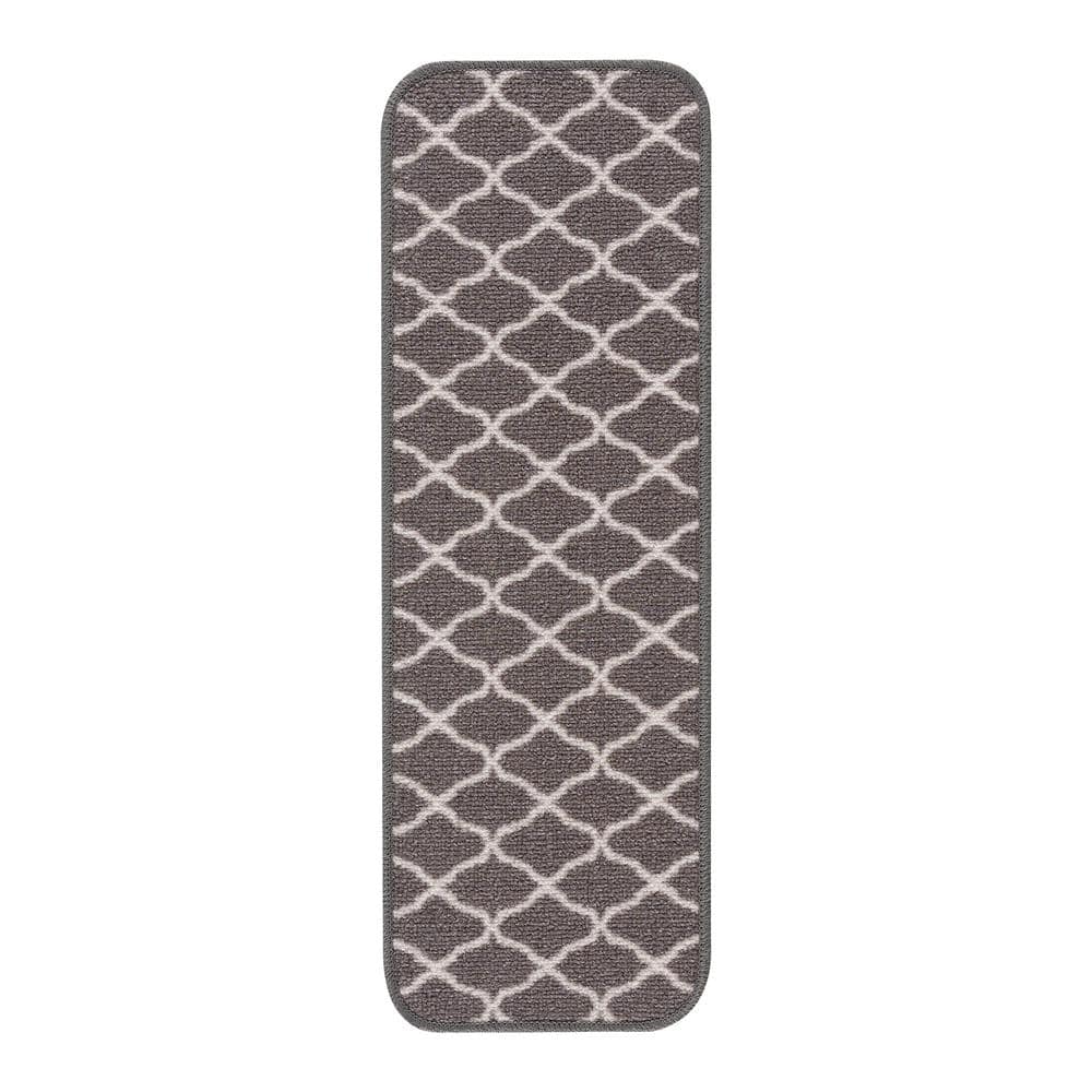 Trellis Navy 26 in. x 8.5 in. Non-Slip Rubber Back Stair Tread Cover (Set of 7) price history on PriceWatchPro