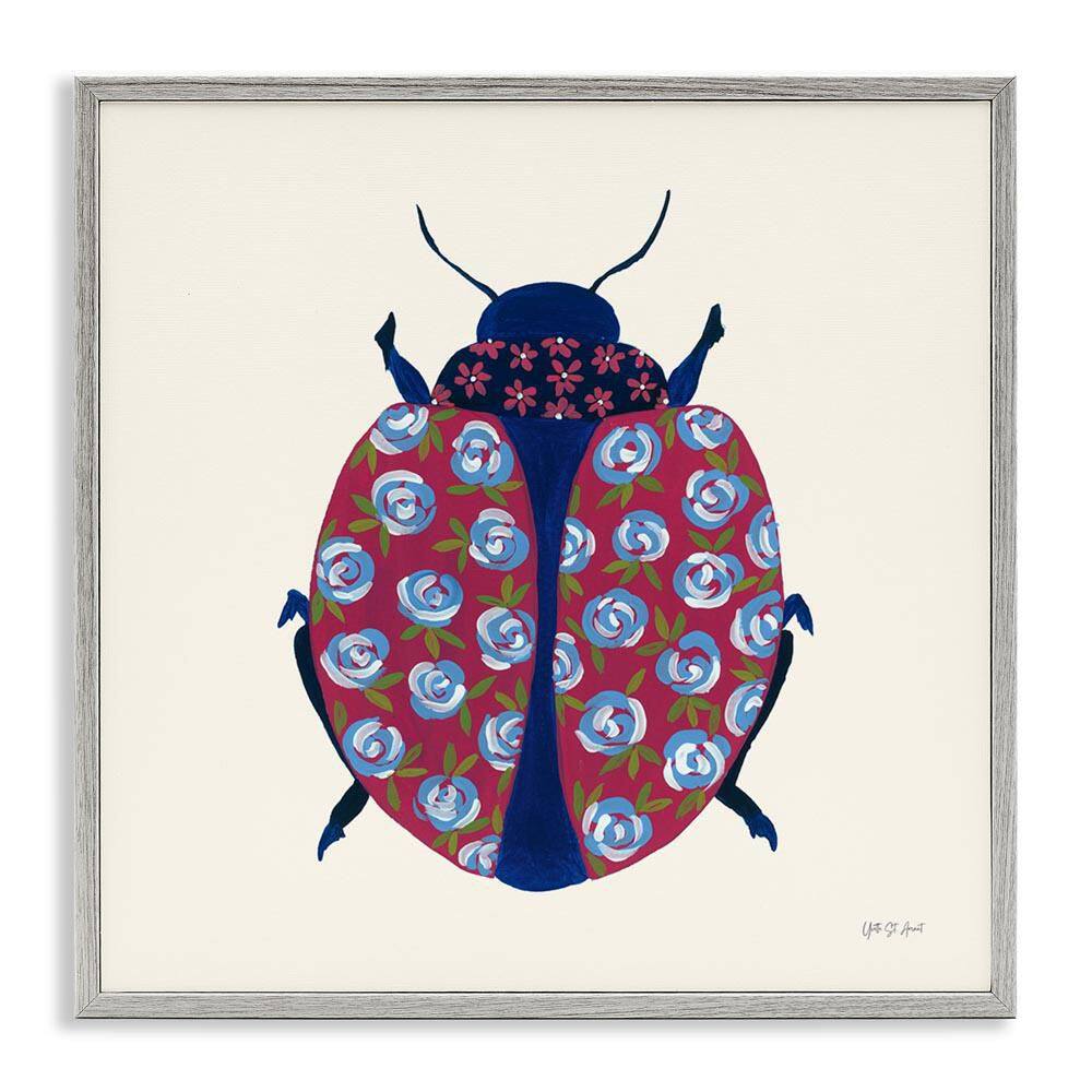 Rose Blooming Beetle by Yvette St. Amant Gray Framed Animal Giclee Art Print 17 in. x 17 in. price history on PriceWatchPro