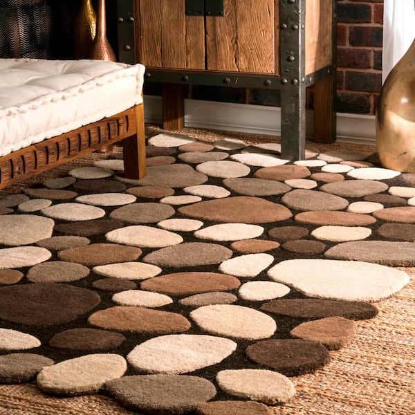 Wool Pebbles Natural 6 ft. x 9 ft. Area Rug
