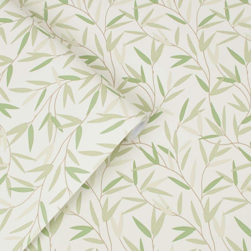Laura Ashley Willow Leaf Hedgerow Off-White Wallpaper Roll