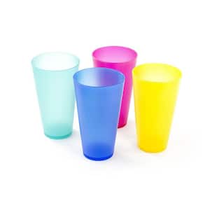 20 oz. Colorful Plastic Reusable Tumblers (Set of 4)