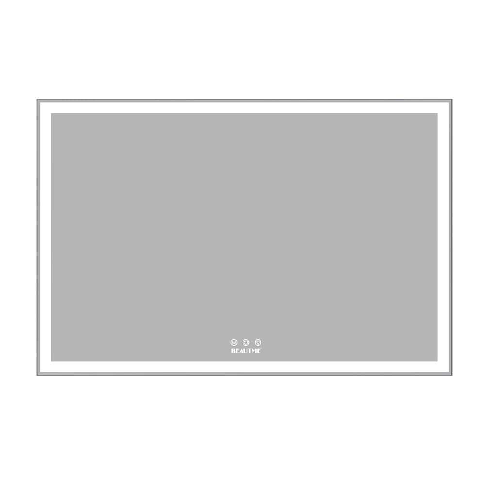 60 in. W x 40 in. H Rectangle Framless Mirror Wall Mirror Bathroom Vanity M