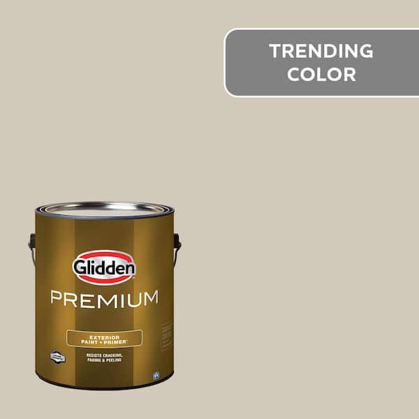 Glidden Premium 1 gal. PPG1024-4 Moth Gray Semi-Gloss Exterior Latex Paint