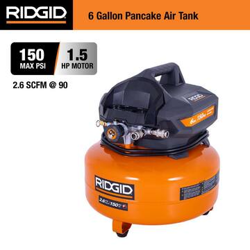 RDGD 6 gal. 150 PSI Portable Electric Pancake Air Compressor