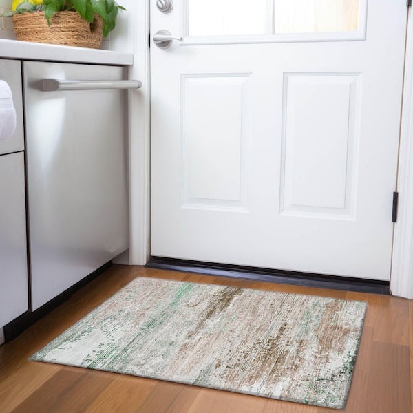 Chantille Machine Washable Indoor/Outdoor Abstract ACN1777 Khaki 2 ft. x 3 ft. Accent Rug