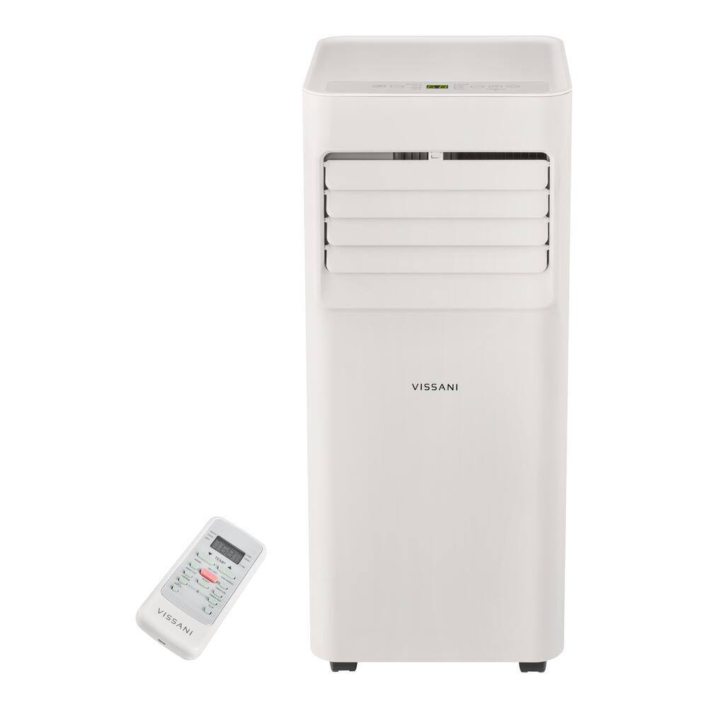 White 5,000 BTU Portable Air Conditioner with Remote and Dehumidifier