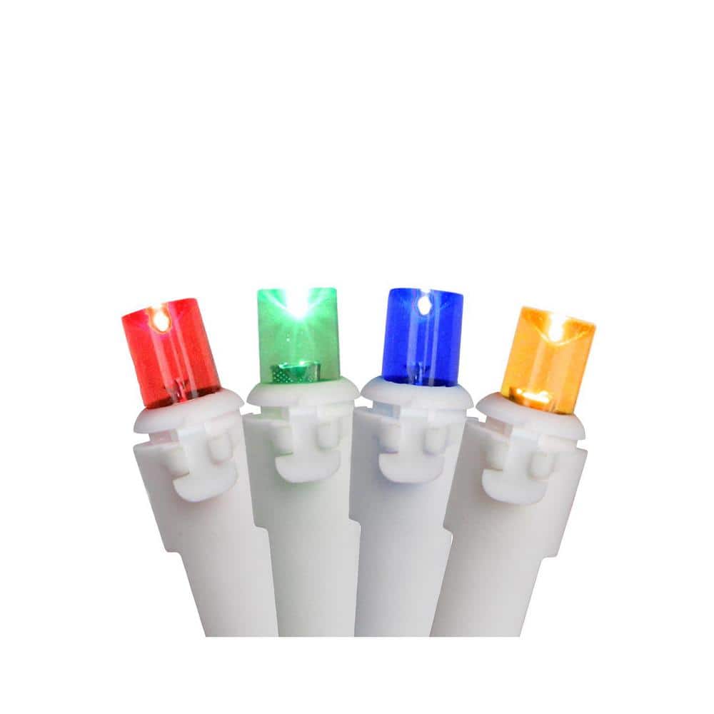 Set of 100 Multi Colored Wide Angle LED Lights - White Wire price history on PriceWatchPro