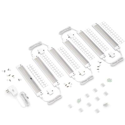 7 in. LED 6000K White Under Cabinet Lighting, Dimmable Hand Wave Activated (6-Pack)