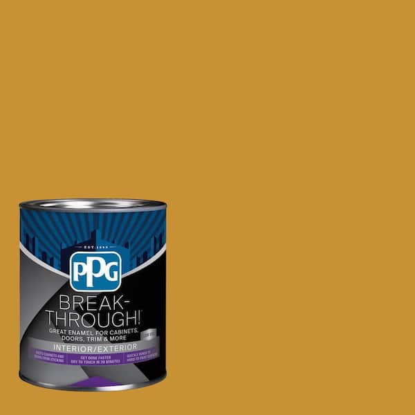 Break-Through! 1 qt. PPG1209-7 Mecca Gold Satin Door, Trim & Cabinet Paint