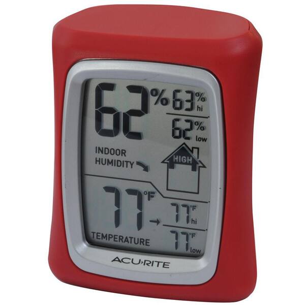 AcuRite Digital Humidity and Temperature Monitor in Red